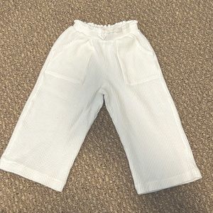 Zara Toddler girl wide leg waffle pant